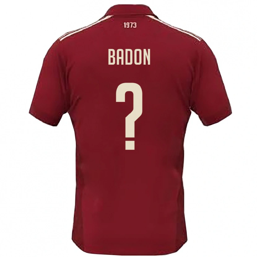 Danxen Niño Camiseta Nicola Badon #0 Borgoña Blanco 1ª Equipación 2025/26 La Camisa
