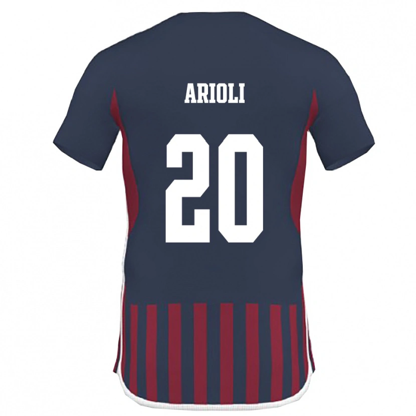 Danxen Niño Camiseta Alessandro Arioli #20 Marino Rojo 1ª Equipación 2025/26 La Camisa