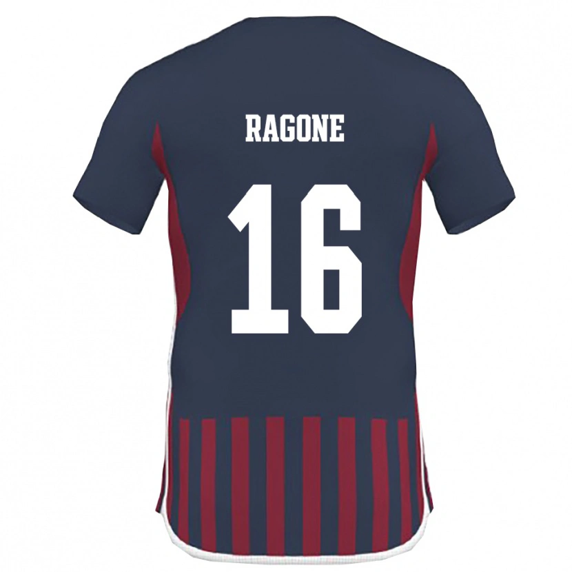 Danxen Niño Camiseta Diego Ragone #16 Marino Rojo 1ª Equipación 2025/26 La Camisa