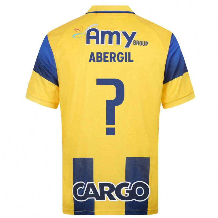 Danxen Niño Camiseta Yahel Abergil #0 Amarillo Marino 1ª Equipación 2025/26 La Camisa