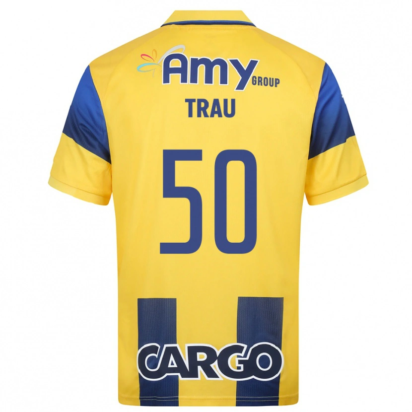 Danxen Niño Camiseta Idan Trau #50 Amarillo Marino 1ª Equipación 2025/26 La Camisa