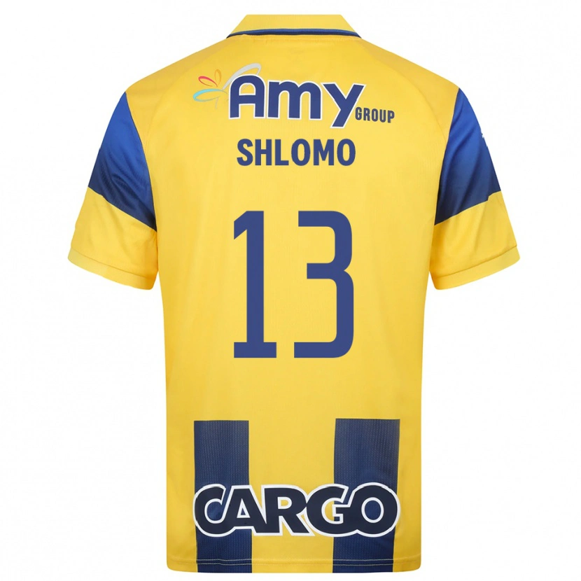 Danxen Niño Camiseta Raz Shlomo #13 Amarillo Marino 1ª Equipación 2025/26 La Camisa