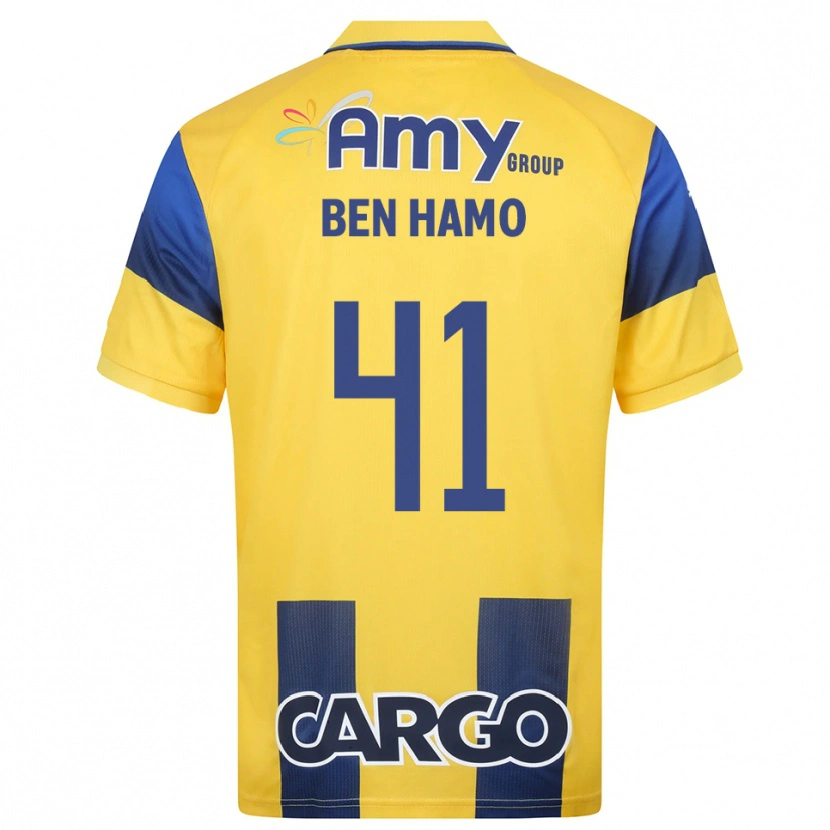 Danxen Niño Camiseta Itay Ben Hamo #41 Amarillo Marino 1ª Equipación 2025/26 La Camisa