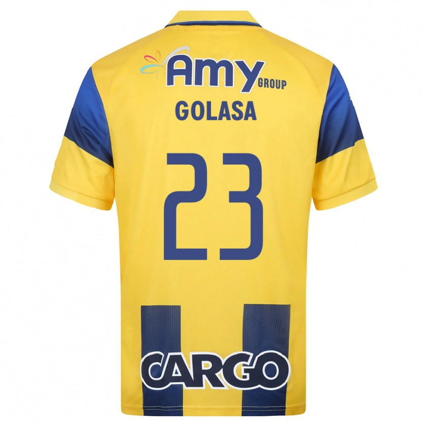 Danxen Niño Camiseta Eyal Golasa #23 Amarillo Marino 1ª Equipación 2025/26 La Camisa