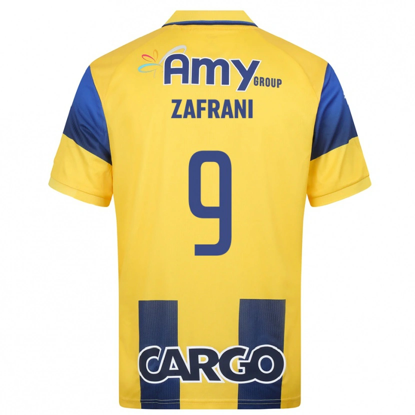 Danxen Niño Camiseta Itay Zafrani #9 Amarillo Marino 1ª Equipación 2025/26 La Camisa