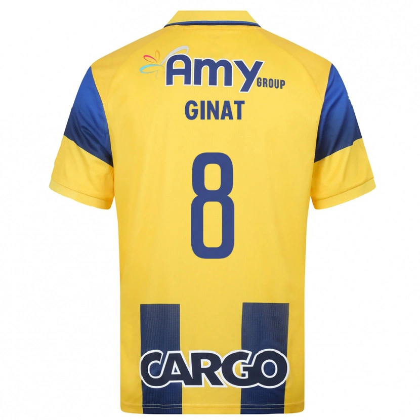Danxen Niño Camiseta Eran Ginat #8 Amarillo Marino 1ª Equipación 2025/26 La Camisa