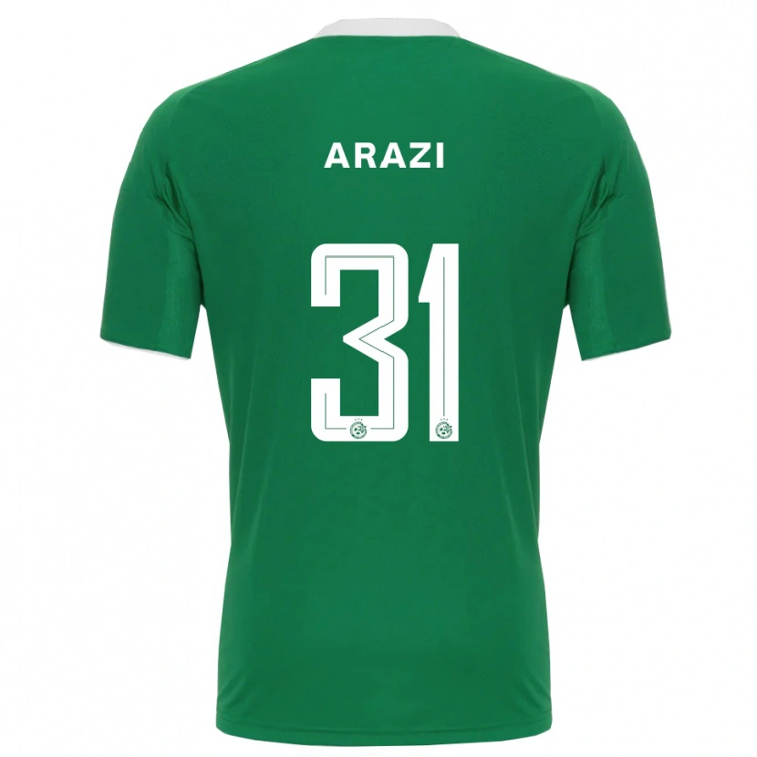 Danxen Niño Camiseta Amit Arazi #31 Verde Blanco 1ª Equipación 2025/26 La Camisa
