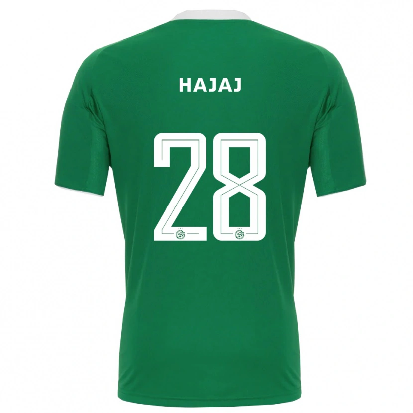 Danxen Niño Camiseta Ilay Hajaj #28 Verde Blanco 1ª Equipación 2025/26 La Camisa