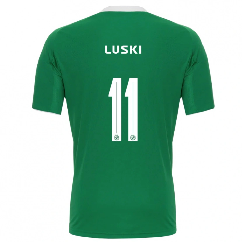 Danxen Niño Camiseta Liam Luski #11 Verde Blanco 1ª Equipación 2025/26 La Camisa