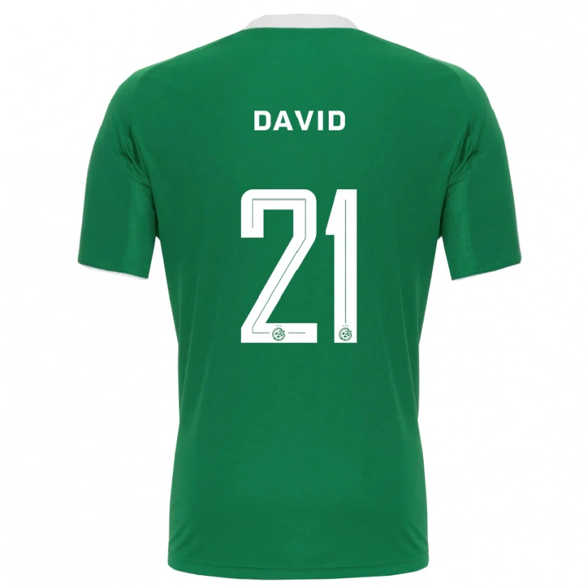 Danxen Niño Camiseta Dean David #21 Verde Blanco 1ª Equipación 2025/26 La Camisa