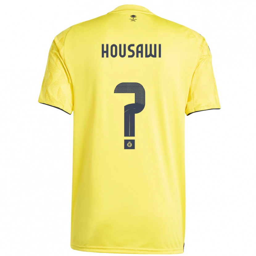 Danxen Niño Camiseta Asser Housawi #0 Amarillo Negro 1ª Equipación 2025/26 La Camisa