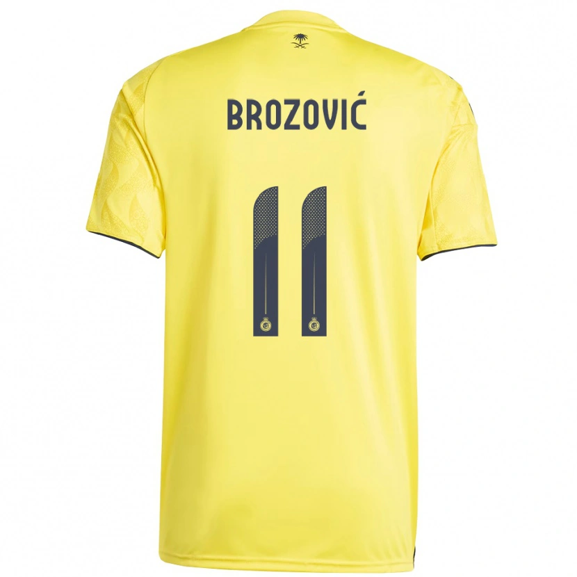 Danxen Niño Camiseta Marcelo Brozović #11 Amarillo Negro 1ª Equipación 2025/26 La Camisa