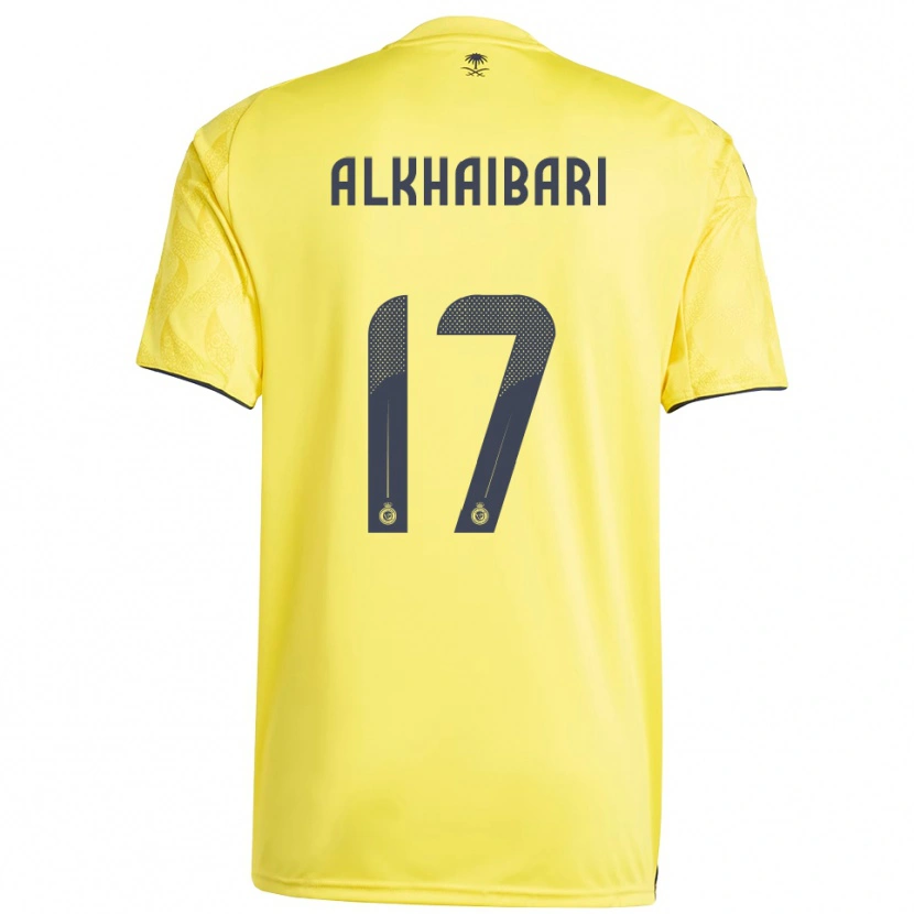 Danxen Niño Camiseta Abdullah Al-Khaibari #17 Amarillo Negro 1ª Equipación 2025/26 La Camisa