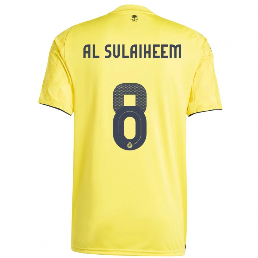Danxen Niño Camiseta Abdulmajeed Al-Sulayhim #8 Amarillo Negro 1ª Equipación 2025/26 La Camisa