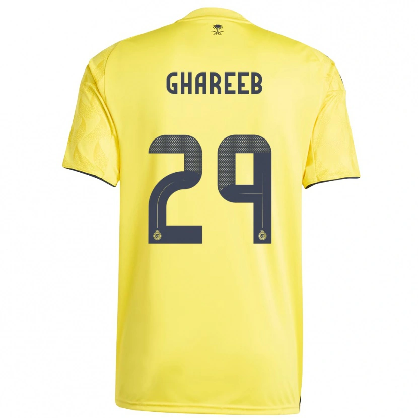 Danxen Niño Camiseta Abdulrahman Ghareeb #29 Amarillo Negro 1ª Equipación 2025/26 La Camisa