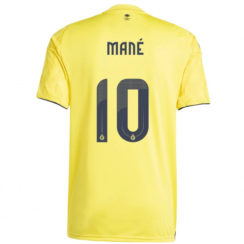Danxen Niño Camiseta Sadio Mané #10 Amarillo Negro 1ª Equipación 2025/26 La Camisa