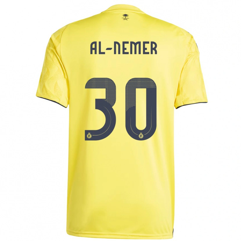 Danxen Niño Camiseta Meshari Al-Nemer #30 Amarillo Negro 1ª Equipación 2025/26 La Camisa