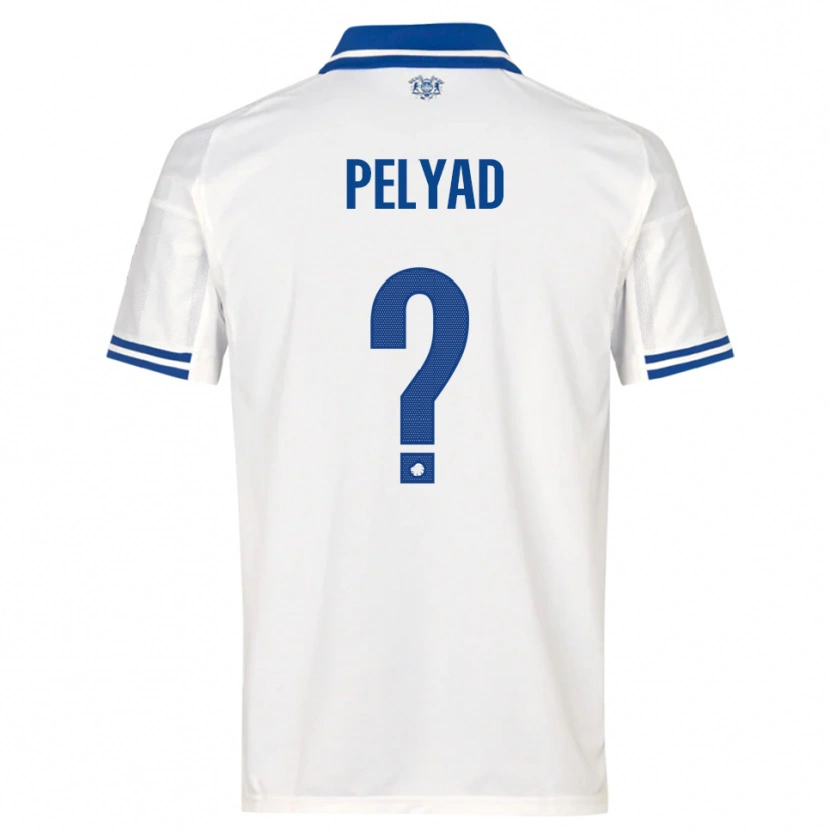 Danxen Niño Camiseta Shahin Pelyad #0 Blanco Azul 1ª Equipación 2025/26 La Camisa