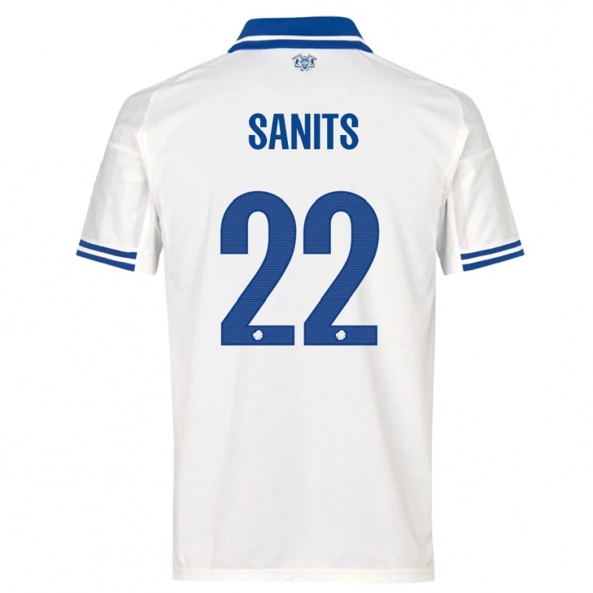 Danxen Niño Camiseta Dimitri Sanits #22 Blanco Azul 1ª Equipación 2025/26 La Camisa