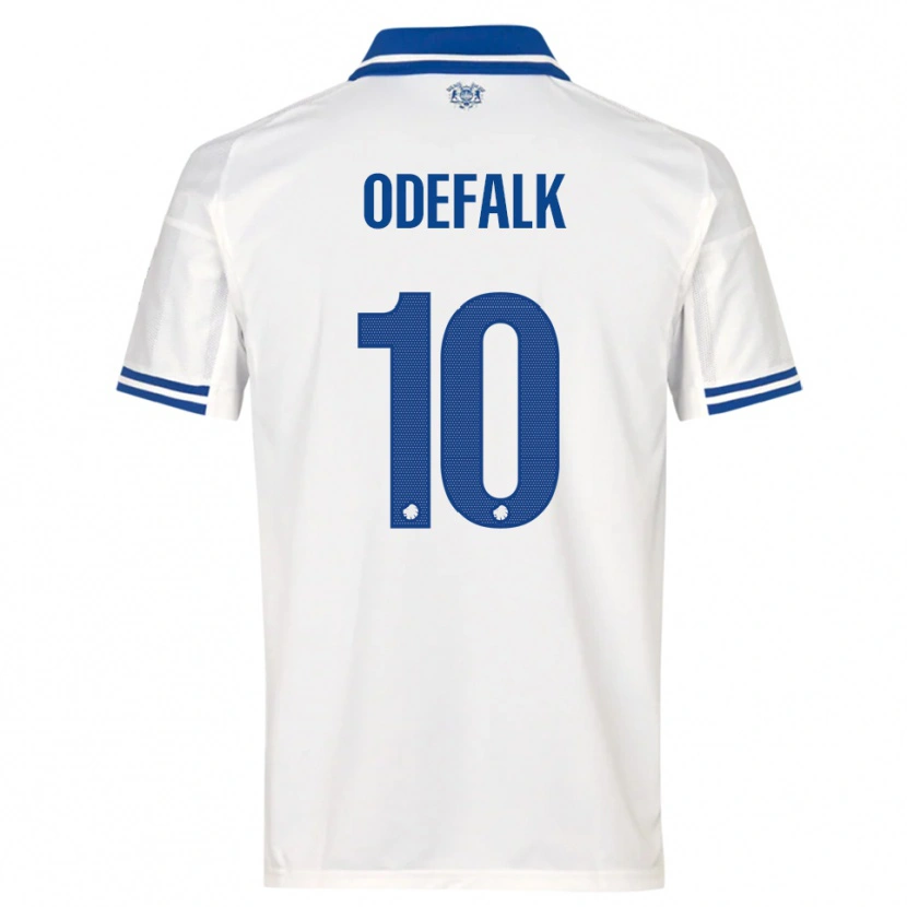 Danxen Niño Camiseta Alexander Odefalk #10 Blanco Azul 1ª Equipación 2025/26 La Camisa
