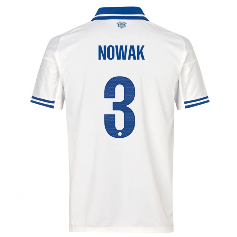 Danxen Niño Camiseta Julie Nowak #3 Blanco Azul 1ª Equipación 2025/26 La Camisa