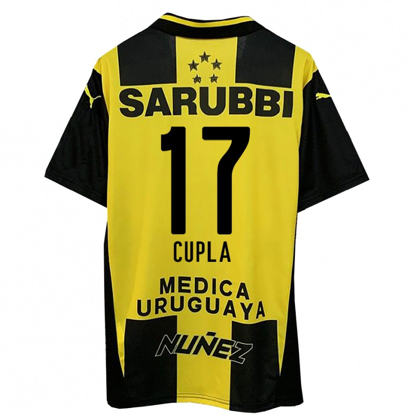 Danxen Niño Camiseta Renzo Cupla #17 Amarillo Negro 1ª Equipación 2025/26 La Camisa