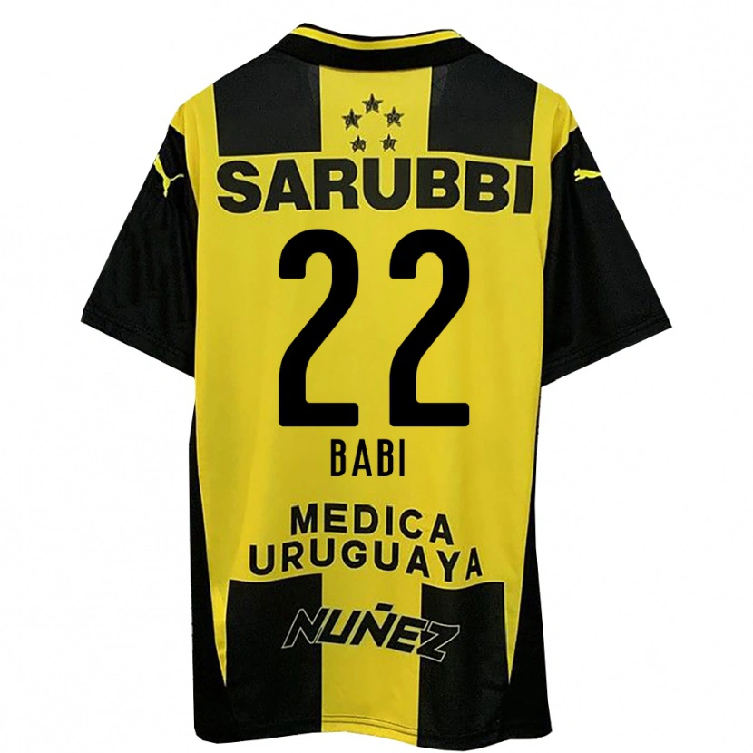 Danxen Niño Camiseta Matheus Babi #22 Amarillo Negro 1ª Equipación 2025/26 La Camisa