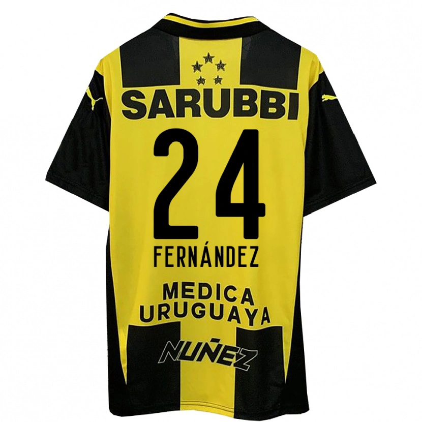 Danxen Niño Camiseta Faustino Fernández #24 Amarillo Negro 1ª Equipación 2025/26 La Camisa