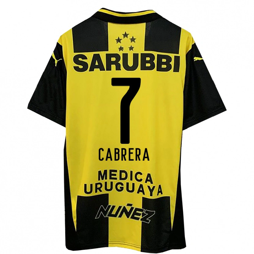 Danxen Niño Camiseta Javier Cabrera #7 Amarillo Negro 1ª Equipación 2025/26 La Camisa