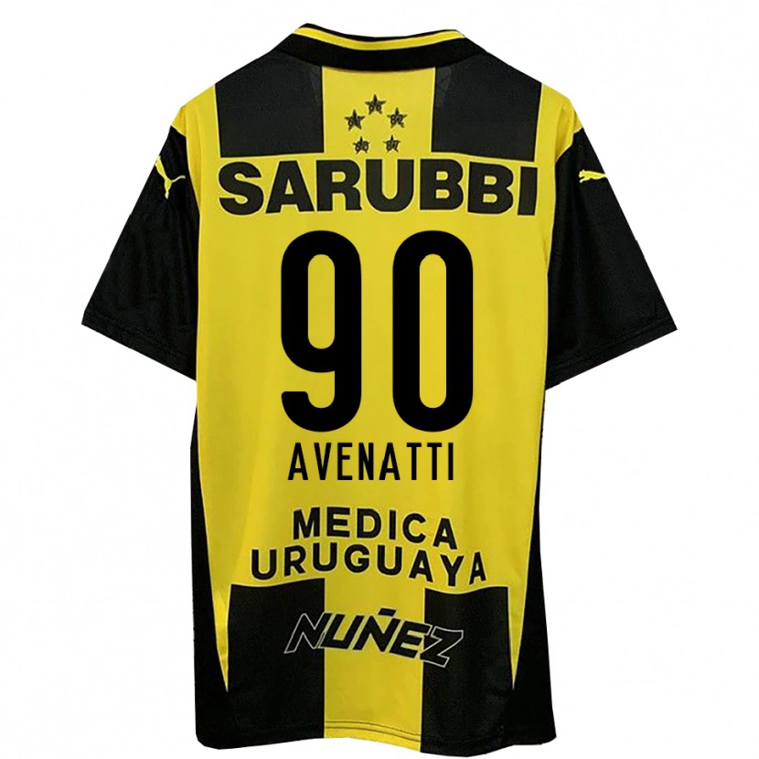 Danxen Niño Camiseta Felipe Avenatti #90 Amarillo Negro 1ª Equipación 2025/26 La Camisa