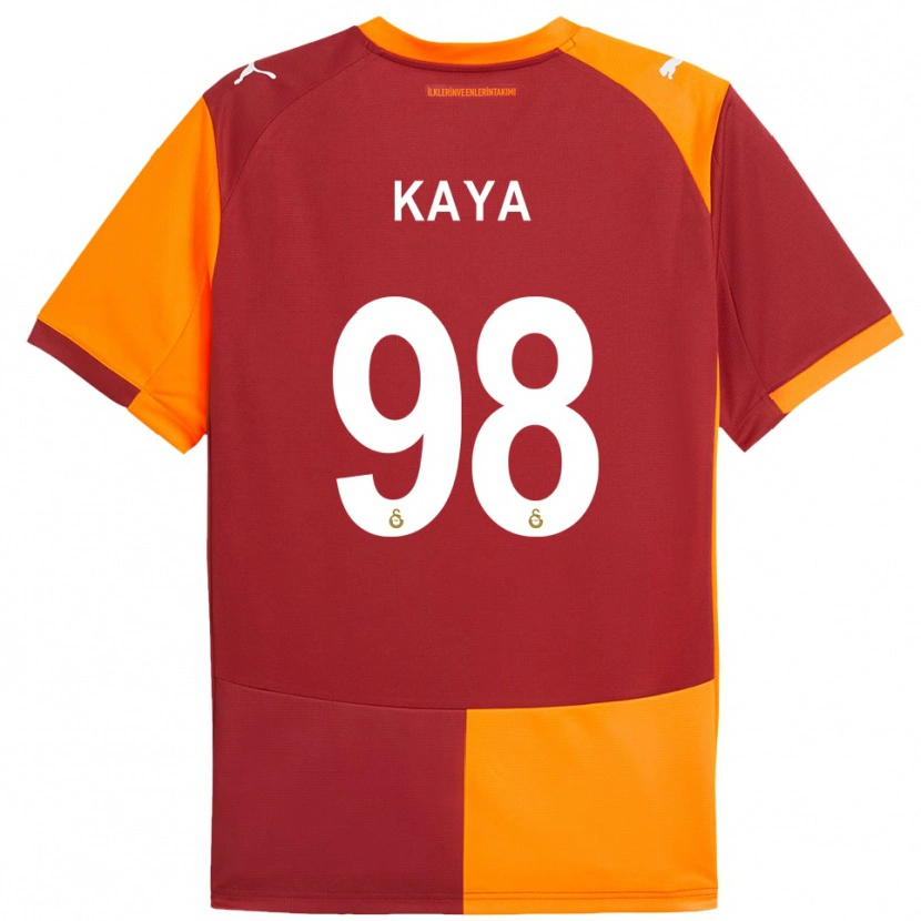 Danxen Niño Camiseta Eren Kaya #98 Rojo Naranja 1ª Equipación 2025/26 La Camisa