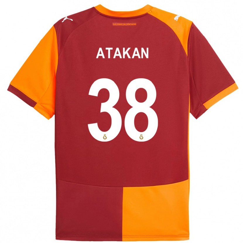Danxen Niño Camiseta Atakan Ordu #38 Rojo Naranja 1ª Equipación 2025/26 La Camisa