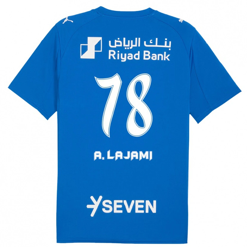 Danxen Niño Camiseta Ali Lajami #78 Azul Blanco 1ª Equipación 2025/26 La Camisa
