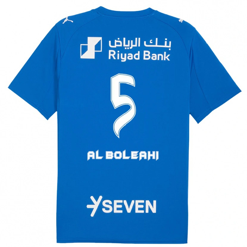 Danxen Niño Camiseta Ali Al-Bulayhi #5 Azul Blanco 1ª Equipación 2025/26 La Camisa