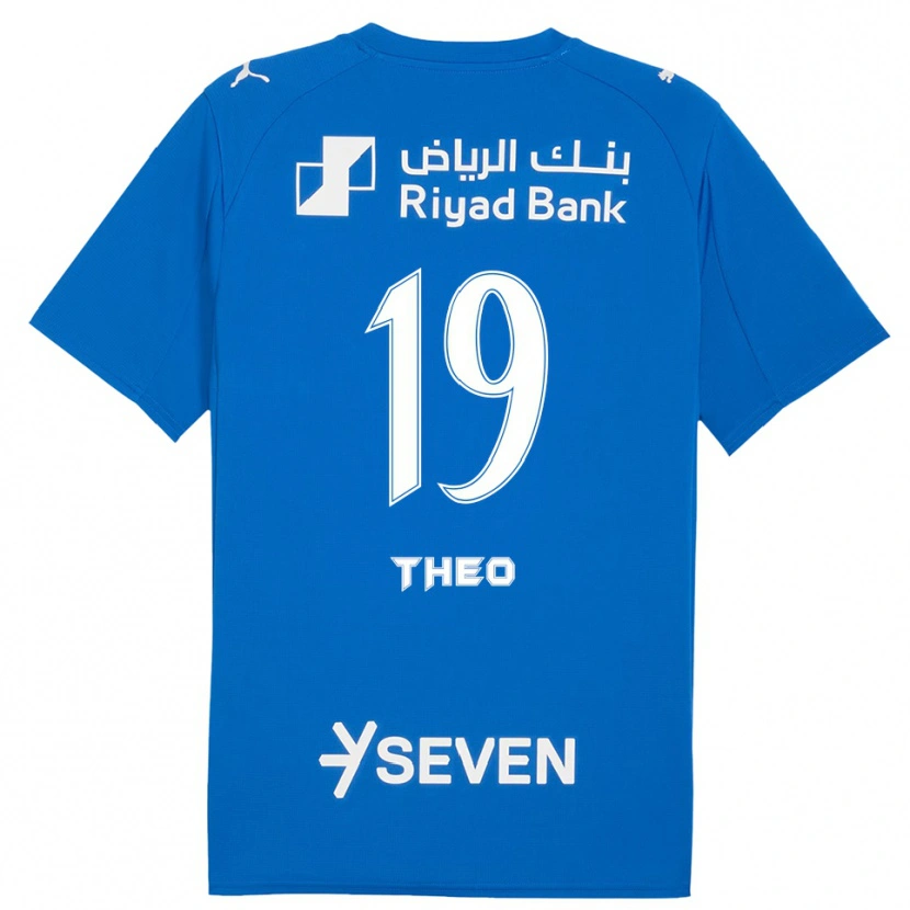 Danxen Niño Camiseta Theo Hernández #19 Azul Blanco 1ª Equipación 2025/26 La Camisa
