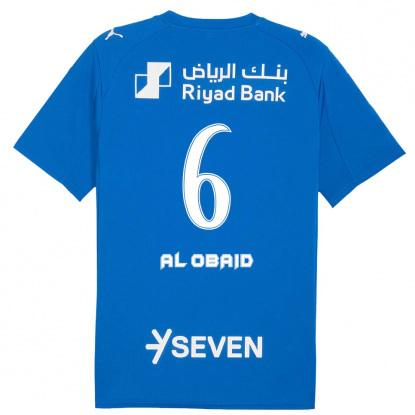 Danxen Niño Camiseta Lulu Al-Obaid #6 Azul Blanco 1ª Equipación 2025/26 La Camisa