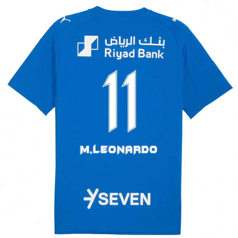 Danxen Niño Camiseta Marcos Leonardo #11 Azul Blanco 1ª Equipación 2025/26 La Camisa