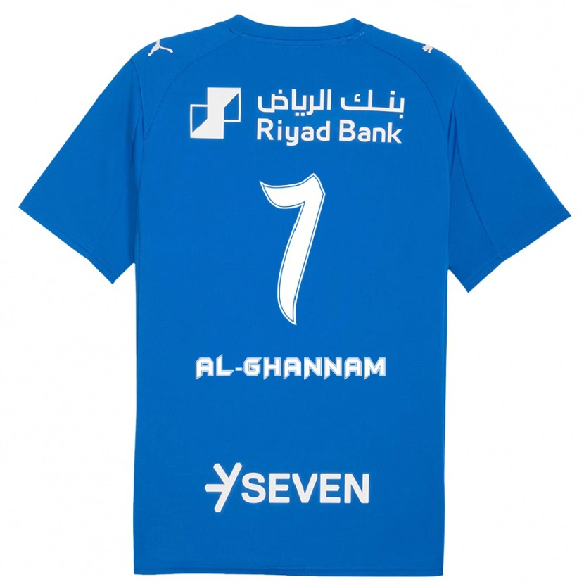 Danxen Niño Camiseta Khalid Al-Ghannam #7 Azul Blanco 1ª Equipación 2025/26 La Camisa