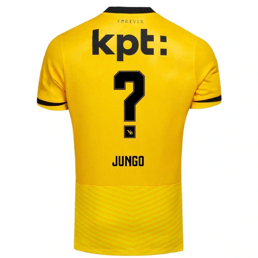 Danxen Niño Camiseta Matéo Jungo #0 Amarillo Negro 1ª Equipación 2025/26 La Camisa