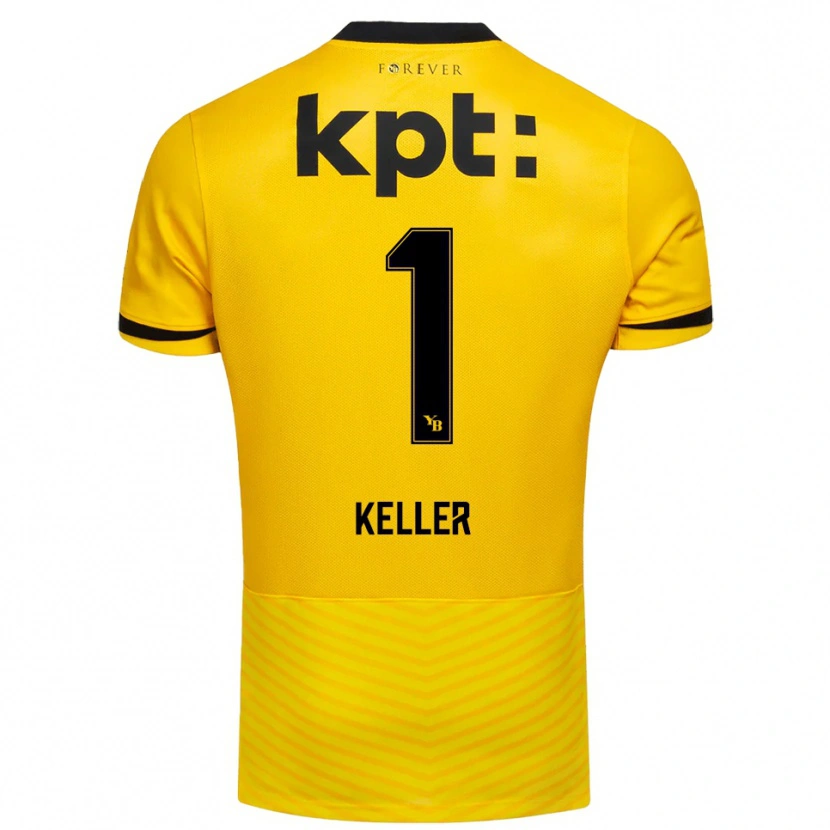 Danxen Niño Camiseta Marvin Keller #1 Amarillo Negro 1ª Equipación 2025/26 La Camisa