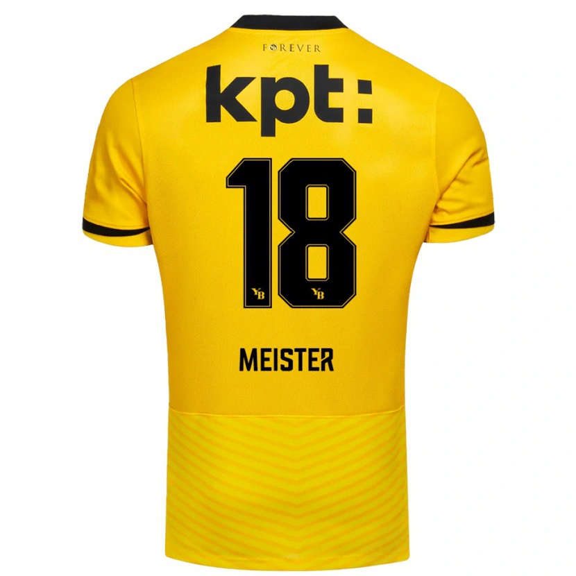 Danxen Niño Camiseta Wibke Meister #18 Amarillo Negro 1ª Equipación 2025/26 La Camisa