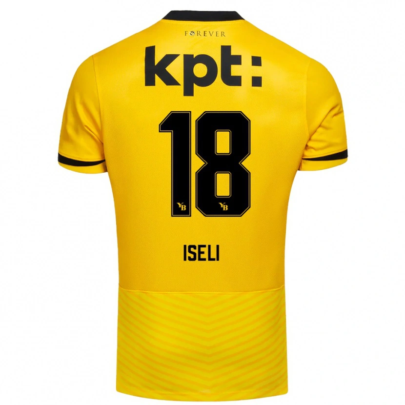 Danxen Niño Camiseta Marco Iseli #18 Amarillo Negro 1ª Equipación 2025/26 La Camisa