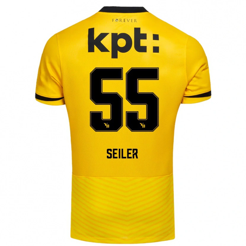 Danxen Niño Camiseta Mats Seiler #55 Amarillo Negro 1ª Equipación 2025/26 La Camisa