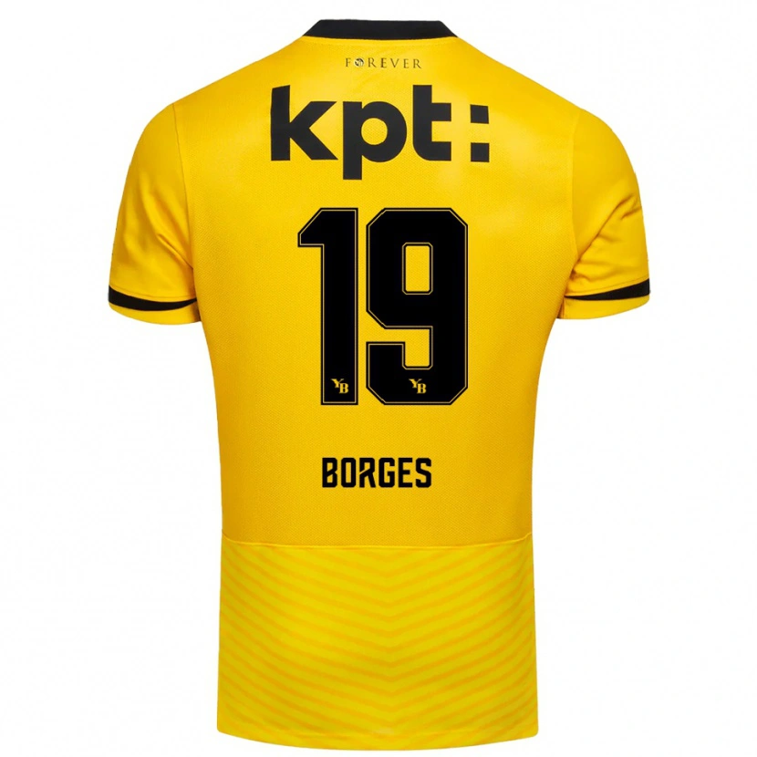 Danxen Niño Camiseta David Mouta #19 Amarillo Negro 1ª Equipación 2025/26 La Camisa