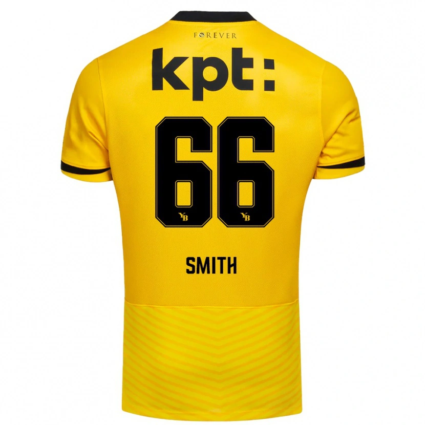 Danxen Niño Camiseta Rhodri Smith #66 Amarillo Negro 1ª Equipación 2025/26 La Camisa