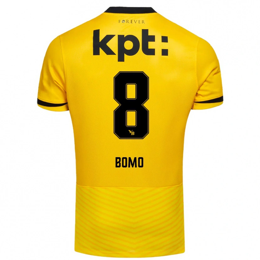 Danxen Niño Camiseta Jacques Bomo #8 Amarillo Negro 1ª Equipación 2025/26 La Camisa