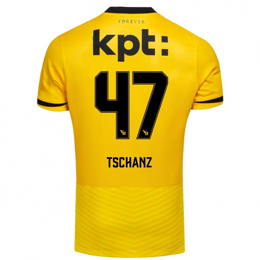 Danxen Niño Camiseta Noë Tschanz #47 Amarillo Negro 1ª Equipación 2025/26 La Camisa