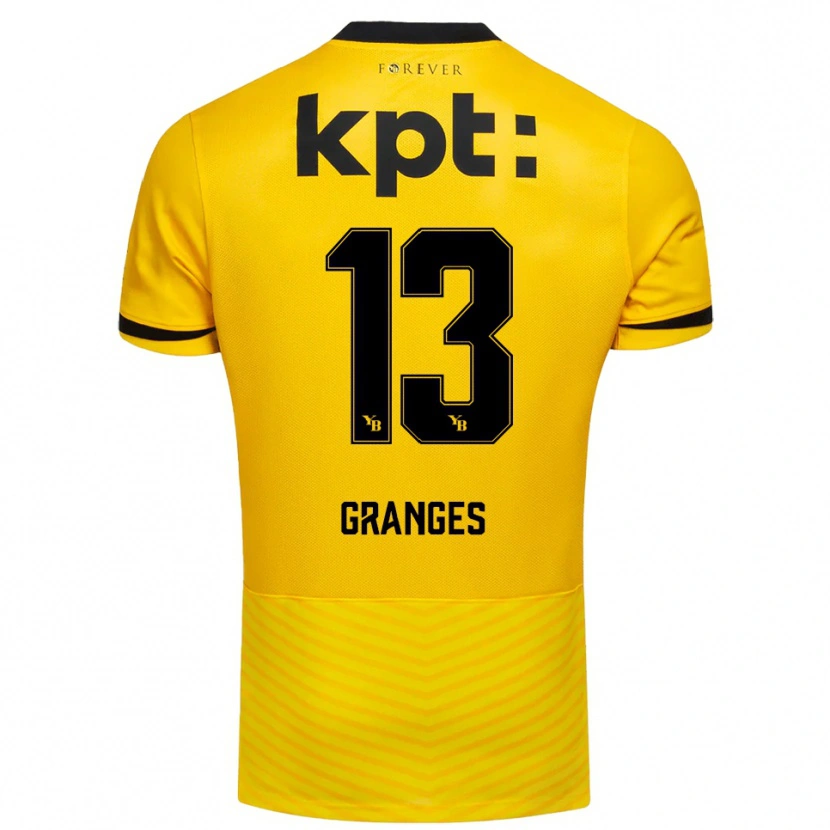Danxen Niño Camiseta Malaurie Granges #13 Amarillo Negro 1ª Equipación 2025/26 La Camisa
