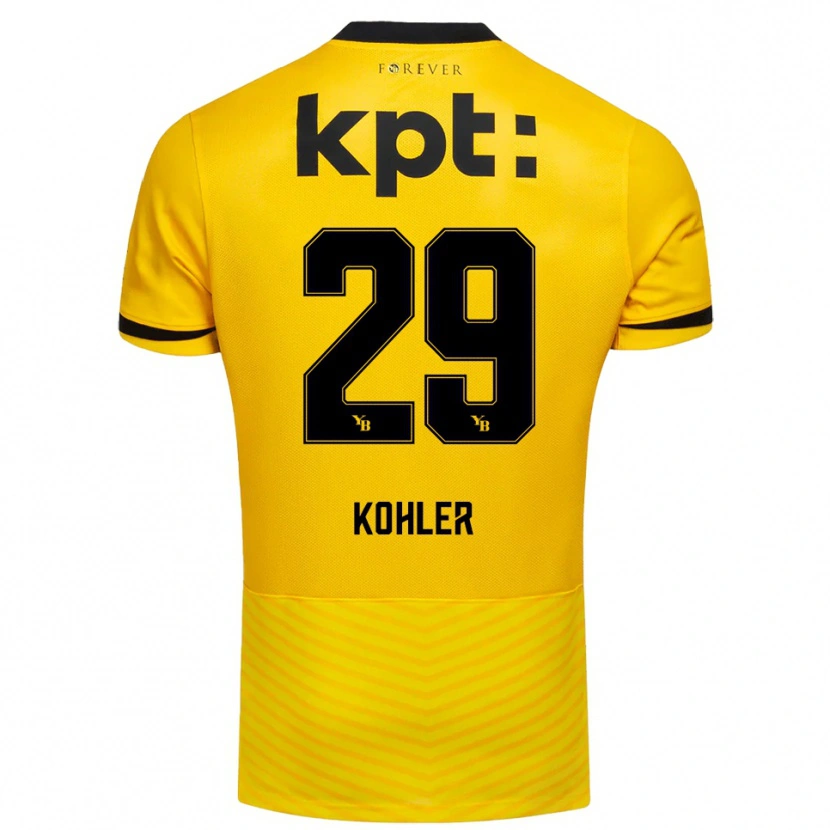 Danxen Niño Camiseta Jana Kohler #29 Amarillo Negro 1ª Equipación 2025/26 La Camisa
