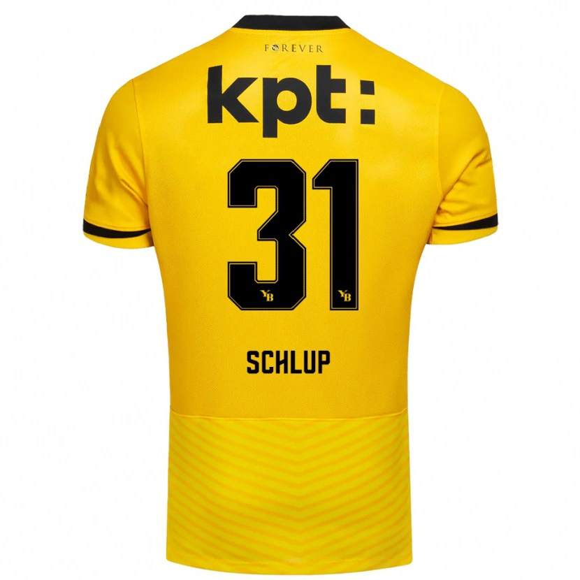 Danxen Niño Camiseta Giulia Schlup #31 Amarillo Negro 1ª Equipación 2025/26 La Camisa